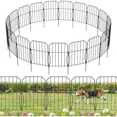 19 Pack Decorative Rectangular Metal Fencing Fence - 31 x 41 cm (H x H) for Garden, Rabbit, Dog, Yard, Patio, Outdoor Decor (1/5)