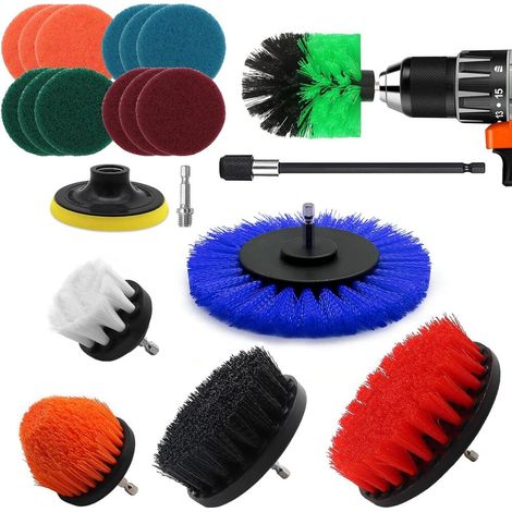 Sol – 20 exemplaires Brosse Nettoyage Perceuse Multifonctionnel Brosse Visseuse Nettoyage Kit pour (1/5)