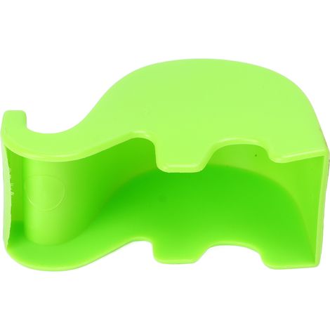 Porte-téléphone éléphant mignon en plastique, support de bureau pour maison et bureau, cadeau d'anniversaire vert (1/5)