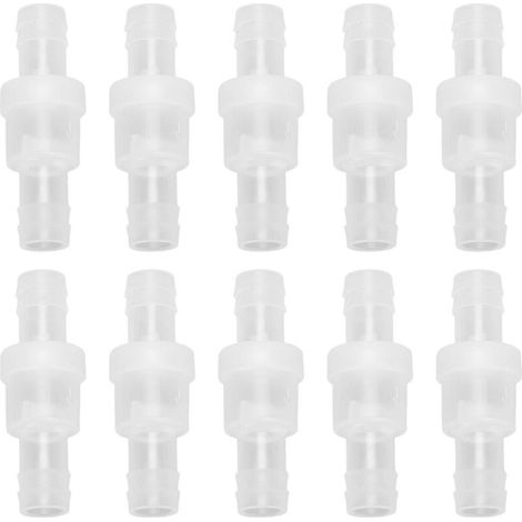 10 Pièces Clapet Anti-Retour 1 Sens Transparent pour Tuyau Industrie Chimique 12mm/0.5in avec Ressort (1/5)