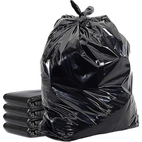 Sacs poubelle extra larges et ultra-résistants, noirs, lot de 50/rouleau, 6880 cm, noir SZRH AF (1/4)