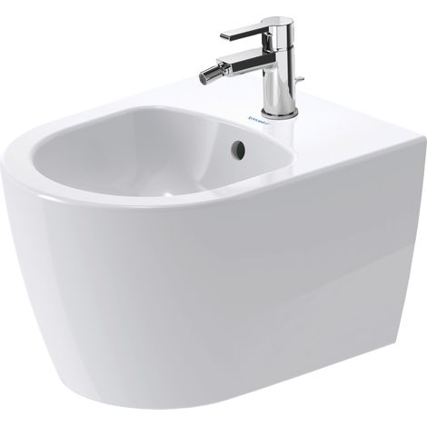 Bidé mural Compact ME by Starck de Duravit, con rebosadero, 1