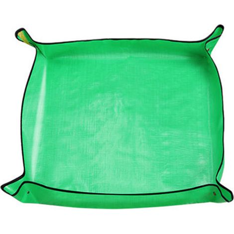 Tapis de Jardinage [Grand Tapis de Rempotage] Tapis Imperméable et Anti-Salissure PE Noir/ Vert 68x68cm/100x100cm Lot de 1