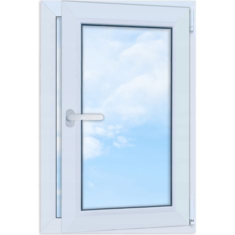 Finestra in PVC bianca 60x90 cm DESTRA nuova 600x900 mm anta ribalta doppio vetro (1/5)