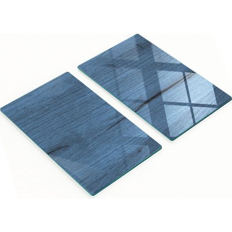 Tableros decorativos multifuncionales de vidrio con madera impresa 2x30x52 cm (1/5)