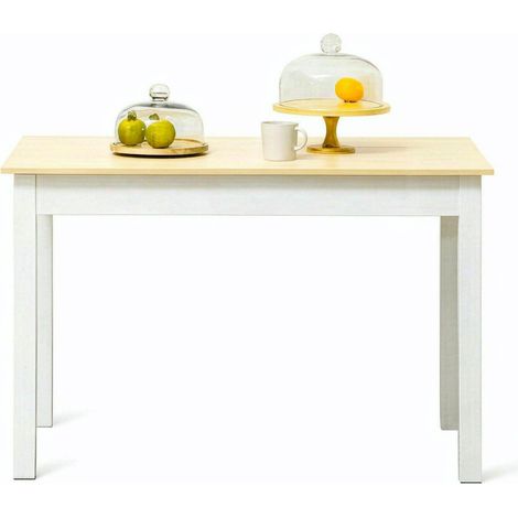 Mesa de comedor sencilla con un aspecto atemporal, mesa versátil para comidas y trabajo con una construcción estable, mesa de comedor elegante (solo con mesa de comedor) (1/5)