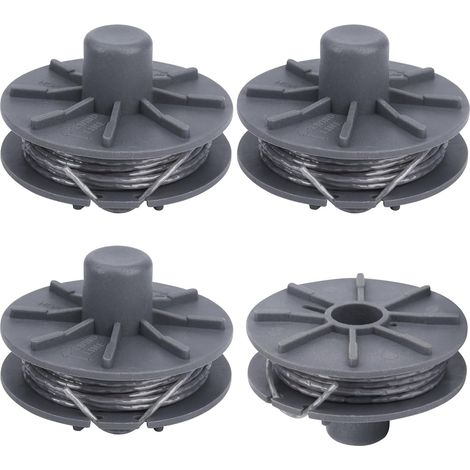 Rasentrimmer Fadenspule 5307-20 passend für Gardena Art 9805, 9806, 9807,9808, 9809, 9827, 8846, 8847, 8848, 9870, 9872, 9874 Ersatzfadenspule 6.1 m Länge Ø 1,6 mm (4 Stück) (1/5)