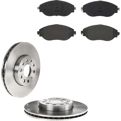 KIT FRENI ANTERIORI compatibile con SKODA OCTAVIA IV (NX3) - DISCHI + PASTIGLIE OEM: P 85 144 , P 85 126 , P 85 182 / 17521 , 17558 /SOSTITUZIONE DIRETTA/BASSA POLVERE/SILENZIOSO (1/5)