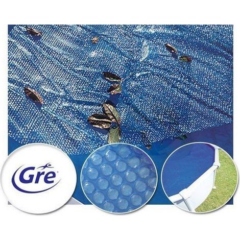 GRE – Bâche à bulles été pour piscine en huit – Dimensions 4,72 x 3,05 m – Épaisseur 180 microns – Traitement anti-UV (1/10)