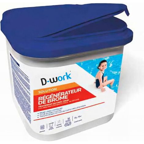 Régénérateur de Brome 5 kg - Traitement Piscine et Spa - Purification Efficace et Durable - D-Work