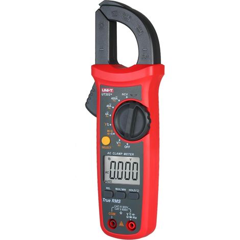UT202+ Digital Clamp Meter, True RMS Multimeter, 4000 Counts, Clamp Ammeter, Voltage Tester, NCV Tester, AC Current Tester, Temperature Meter, Tool (1/4)