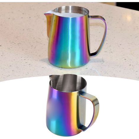 600 ml Latte-Art-Becher/Station aus mattem Edelstahl 304, spiralförmiges Schwanenmotiv (1/5)