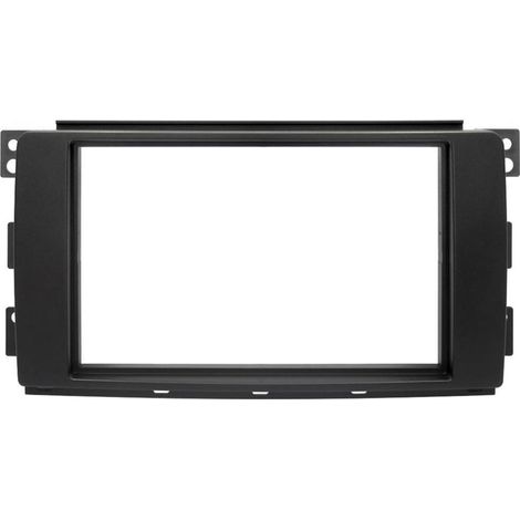 KIT MASCHERINA MONTAGGIO AUTORADIO AFTERMARKET 2DIN COMPATIBILE PER SMART FORTWO 2007-2010 NERA