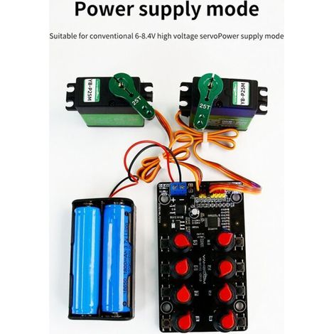 Contrôleur servo à huit voies, bras robotisé, carte de test, bouton de commande, développement PWM à 8 voies, contrôle industriel, débogage (1/4)