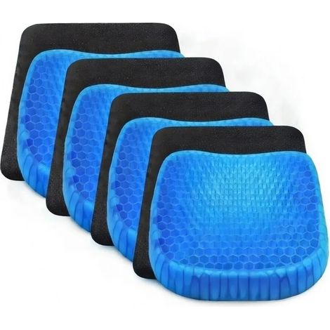 Set 4 Pezzi Cuscino Gel per Sedute Prolungate 37x30x4 cm Ergonomico (1/5)