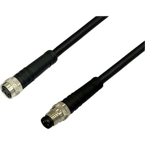 BKL Electronic 2700037 Sensor-Aktor-Verlängerungsleitung M8 Stecker gerade auf Kupplung gerade 5 m P