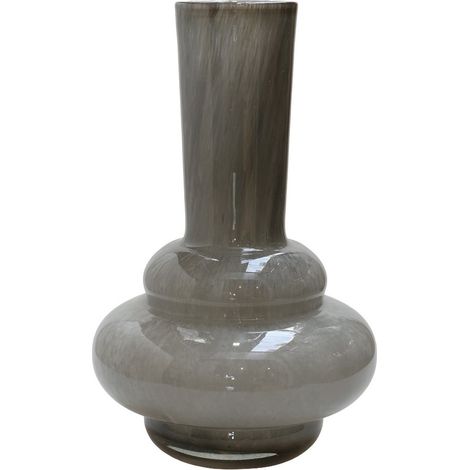 Vase Décoratif en Verre Épais Gris Fait Main pour Fleurs et Décoration d'Intérieur - PANGIVO (1/3)
