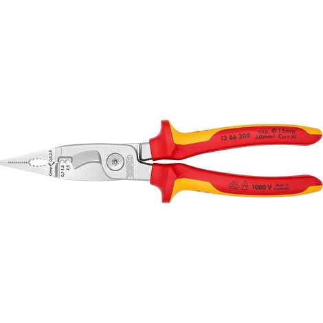 Pince pour installations électriques, 1000V, dénuder, 13 86 200 (1/5)