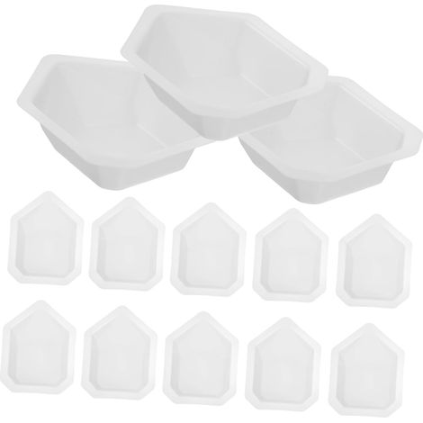 20pièces Lot De Plats De Pesée Réutilisables Plastique Résistant Bateaux De Laboratoire Pour Poudre Et Liquides Plateau Stable Et Pratique Forme De Bateau (1/5)