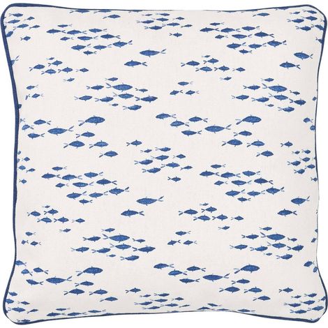 Coussin en coton Sea 45 x 45 cm Banc de poissons (1/5)