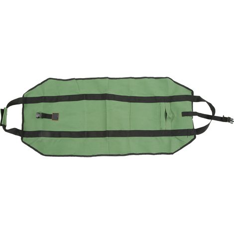 Porte-bûches en toile résistante, grand volume, transport pratique, usage polyvalent, couleur verte (1/5)