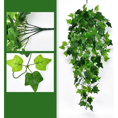 Plante Artificielle - Suspension Murale Verte - Décoration Intérieure Automne - Longueur 100 cm - 168 Feuilles - En Plastique (1/5)