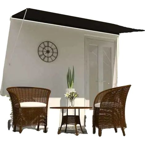 Toldo retráctil, resistente a los rayos UV, impermeable, 250x150 cm (1/2)