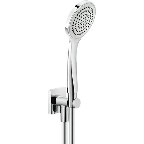 Gessi Rilievo, ensemble de douche avec raccord mural coudé 1/2 et