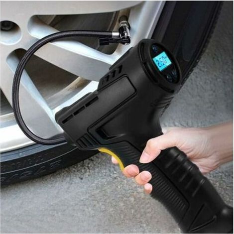 Gonflable Sans Fil Portable Gonfleur de Pneu 120W Compresseur d'Air Pompe de Pneu pour Voitures, Motos, Vélos avec Jauge de Pression Numérique LED 2000mAh pour Voiture Moto Vélo (1/5)