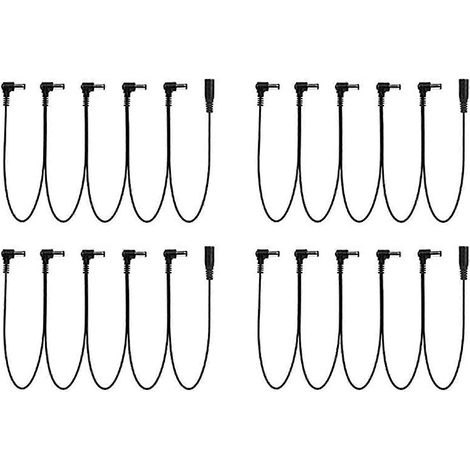 4-fach Daisy-Chain-Kabel (1 bis 5 Verbindungen) für Gitarreneffektpedale, 9V DC Netzteil im Lieferumfang enthalten. (1/5)