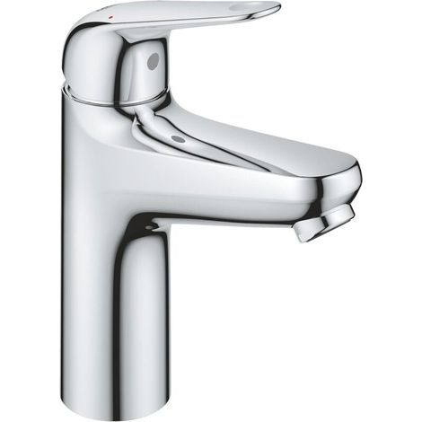 Einhebel-Waschtischarmatur, wassersparend, mittlere Größe, Klick-Klack-Ablaufgarnitur, einfache Montage, Chrom (1/5)