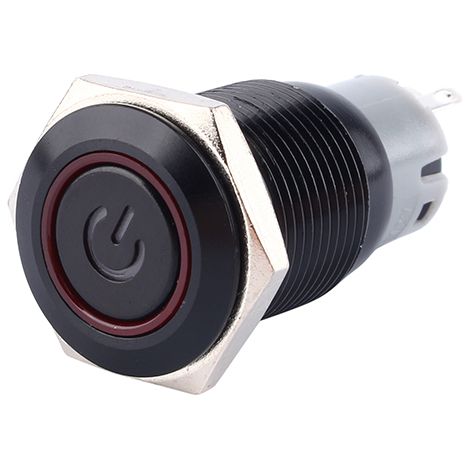 3A 16mm Voiture Etanche Interrupteur Poussoir LED Bouton