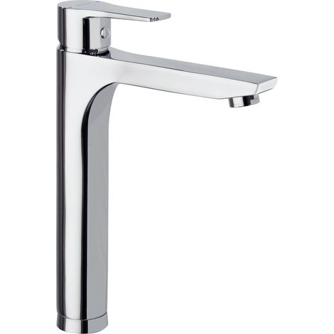 Ramon Soler - Grifo de Lavabo Monomando Alto Cromado con Sistema S3 de Ahorro de Agua y Apertura en Frío Serie Titanium (1/5)
