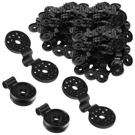 BUNTHAUS Sonnensegelclips, 50 Stück – Spezielles Zubehör mit Öse für Sonnenschirme, Sonnensegel und Gewächshäuser. Robuste Befestigung, Stoffclip und Netz.