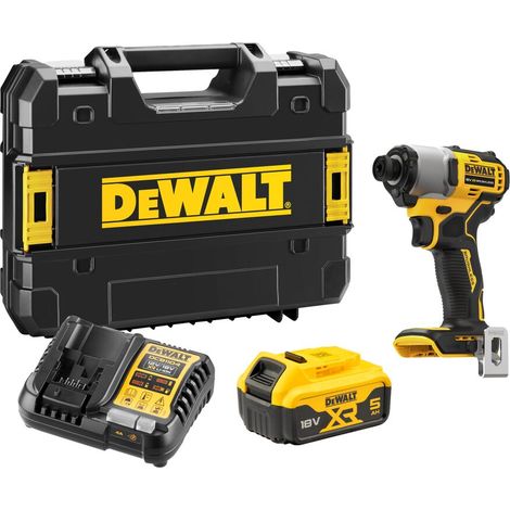 DeWalt DCF840P1T 18V Cordless Brushless Impact Driver - 1 x 5ah battery, Charger & TSTAK Case
