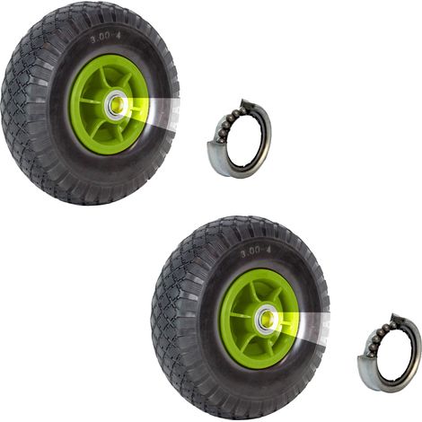 2x Sackkarrenrad 260 x 85 mm 3.00-4 Bollerwagenrad, Luftrad, Ersatzrad, 4PR versetzt (1/5)
