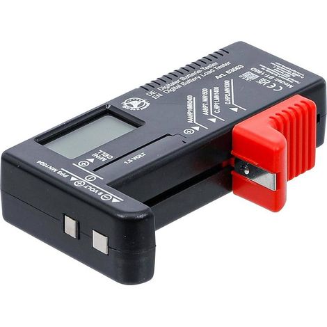 Testeur de Batterie Numérique 1,5V/9V - Compact, Précis et Facile d Utilisation, Pro - D-Work
