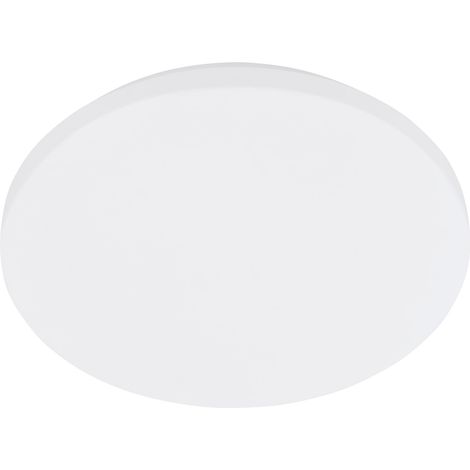 Plafoniera Tonda Moderna Frania-Ip Acciaio Bianco Plastica Led 18W 2100Lm Ip44