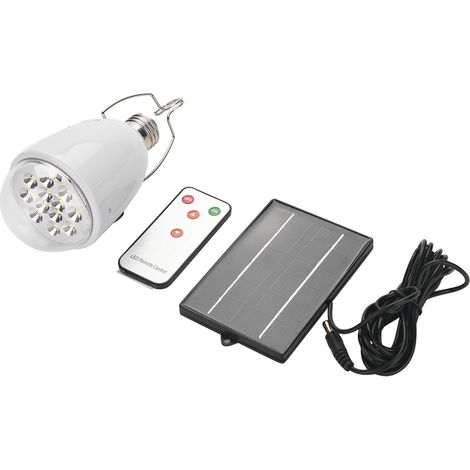Lampe Solaire Portative - 12 LED - Éclairage d'Urgence Extérieur - pour Camping Jardin Picnic - Télécommande Incluse - 1 Pièce (1/5)