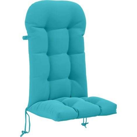 Sun Lounger Cushion PUTTEN 100% Polyester Turquoise vidaXL (1/5)