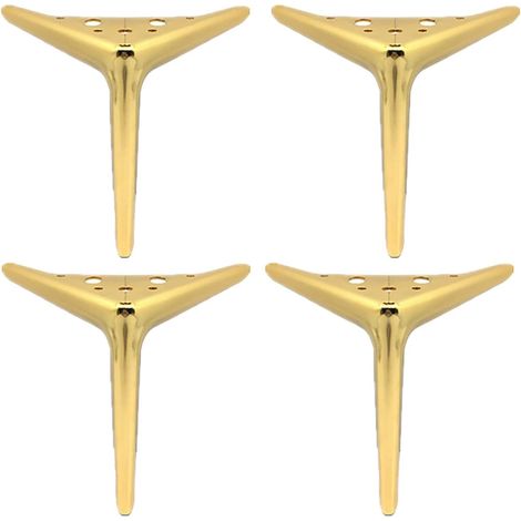 MINKUROW 4 Piezas Patas De Mesa Patas De Muebles De Metal Patas De Sofá Patas De Mesa Mueble De Tv Cama Baño Sofá Mesa De Centro Patas De Muebles Con Tornillos Dorado 18 Cm (1/5)