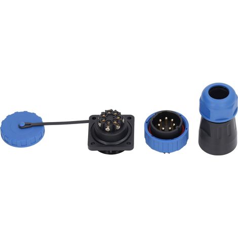 Connecteur électrique étanche 380V 45A IP68, fiche et prise aviation 7 broches sans soudure, diamètre de contact 2,8mm (1/5)