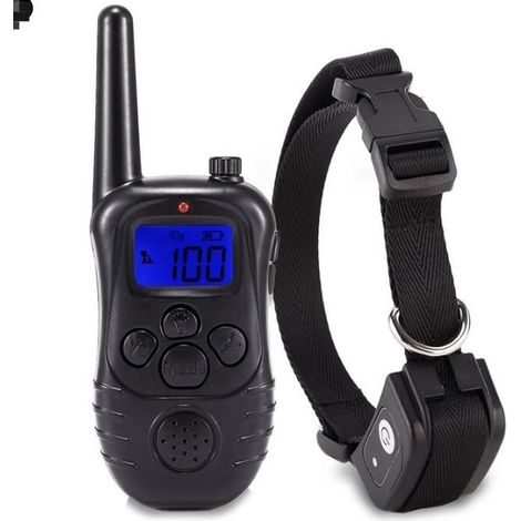 Collier de Dressage pour Chien, Collier Electrique Étanche avec Télécommande 3 Modes pour Petit/Grand/Moyen Chien,le noir (1/4)