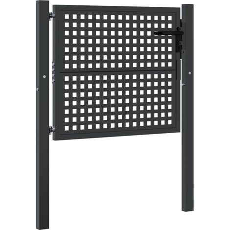 Gartentor Anthrazit 105x75 cm Stahl vidaXL