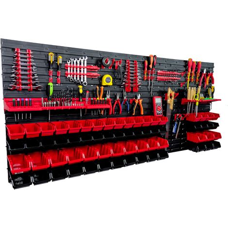 Tablero de herramientas para taller de 172x78 cm + 64 bandejas (1/5)