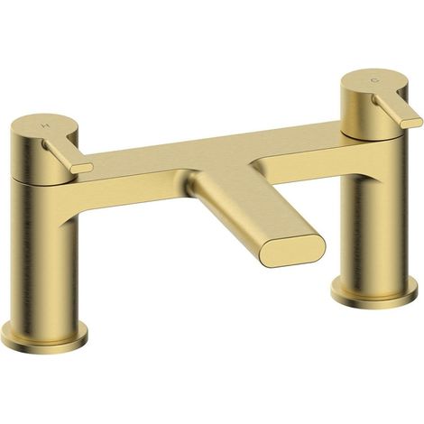 Signature Onyx Bath Filler Tap Pillar Mounted - Brushed Brass (1/2)