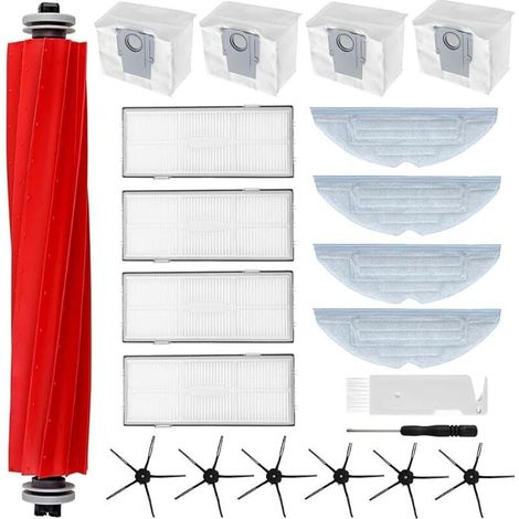 Kit accessori FOREHILL per Roborock S7 S7+ S7 Plus S7 laxV S7 Pro S7 laxy Ultra/ g10s Pro, 1 spazzola principale, 4 panni per la pulizia