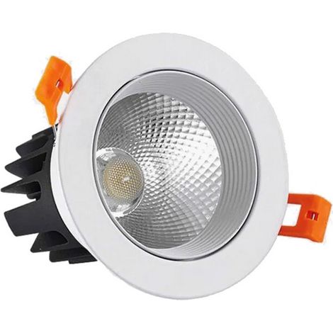 Spot Encastrable Orientable Led COB 5W 4000k Rond Blanc - Digilamp (1/5)