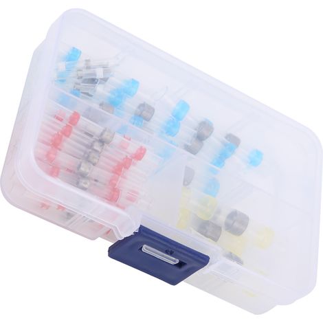 50 Pièces Raccords de Câble Étanches à Souder, Jonctions Électriques Isolées en Rouge Bleu Jaune Blanc (1/5)