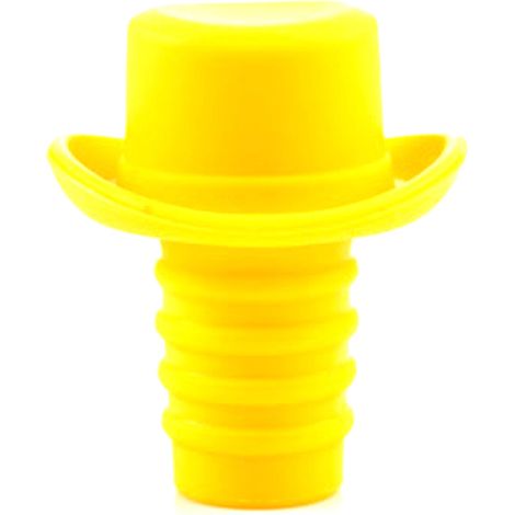 Bouchon de bouteille en silicone jaune A1939, petit chapeau à bière, fermeture pour bouteille de vin, bouchon décoratif réutilisable.